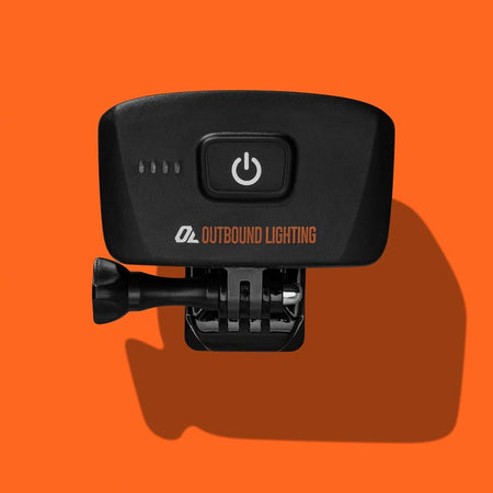 Hangover bike helmet light rear view on its action camera style mount