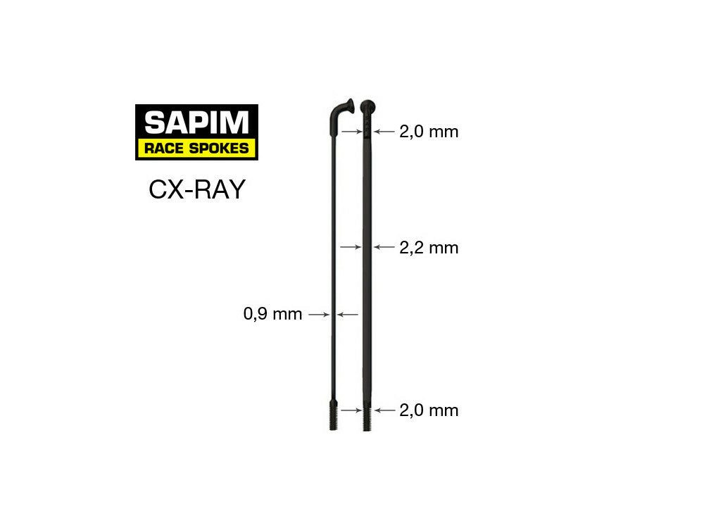 SAPIM Spoke CX-Ray bladed black 10 pax boutique-mtb